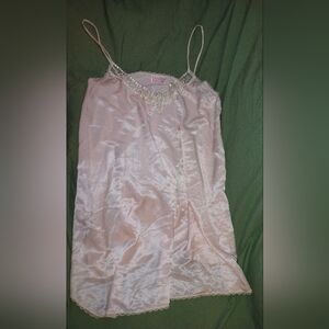 Vintage New Luscious Laces Lingerie Pajamas Nightgown Pjs Peach Pink Size XXL